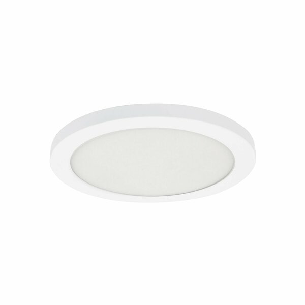 Elo 8in + Surface Mounted LED, 1100lm / 18W, 3500K, 90+ CRI, 120V Triac/ELV Dimming, White NELOCAC-8RP935W